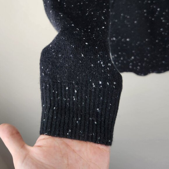 C by Bloomingdale's 100% Cashmere Black Speckled Crewneck Sweater XS *read* - Picture 4 of 8